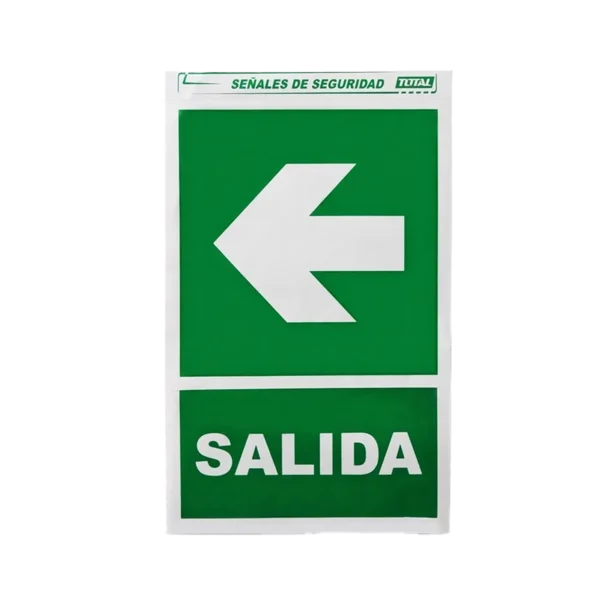 Señalizacion Pegatina Verde salida de emergencia izquierda